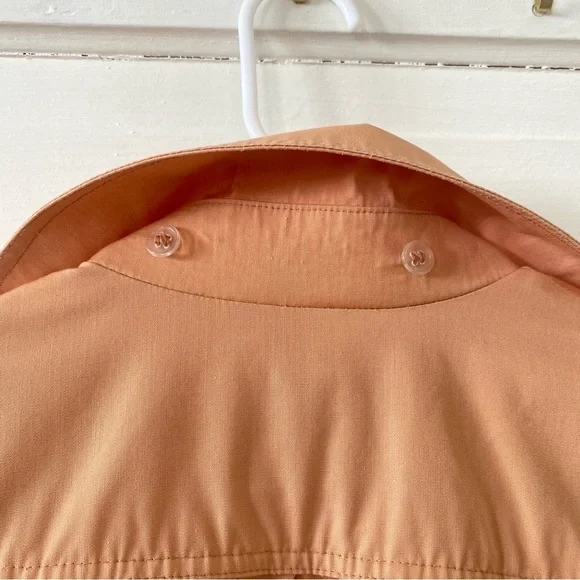 LONDON FOG Vintage Coral Trench Coat Women's Size 12 Petite Missing Belt - Picture 9 of 12